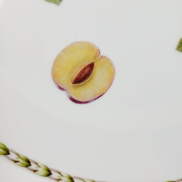 Vintage Hookers Fruit Plumb SALAD Plate Set Rosina Queens England Botanical Dish - Picture 5 of 10
